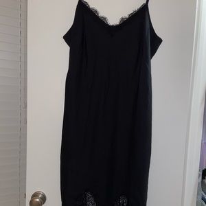 Michael Kors Black Lace Trim Slip Dress